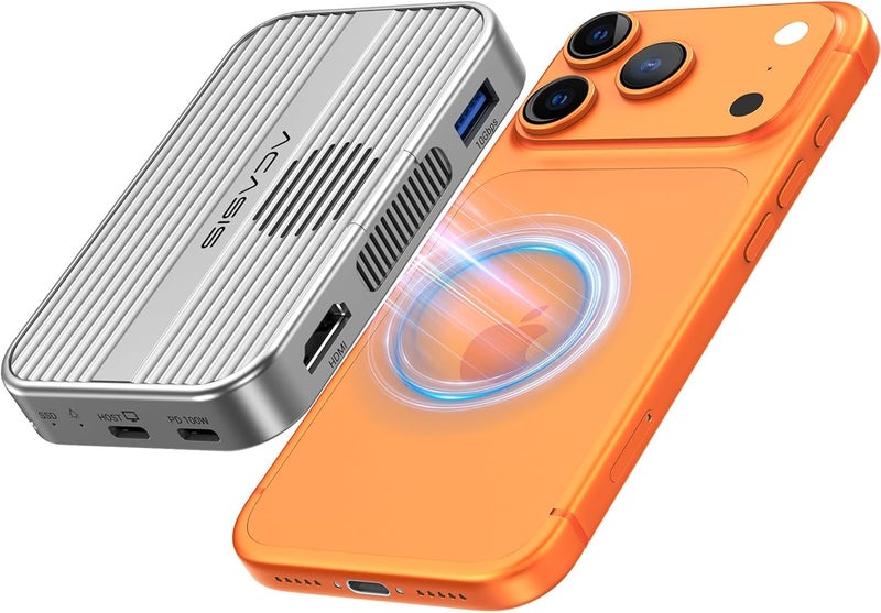 Acasis 10Gbps Magnetic M.2 NVMe SSD Enclosure & 2230 NVMe SSD Enclosure with Cooling Fan for iPhone 17/16/15 Pro/Pro Max Tool Free Installation,Support SSD Size 2230/2242/2260/2280 B+M M-Key - Image 1